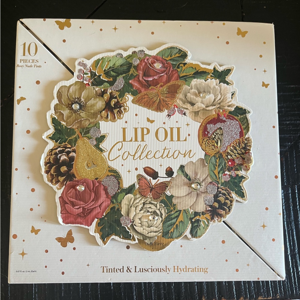 Lip Oil Collection Of 10 in Rosy Nude Tints by Anna Griffin NIB.